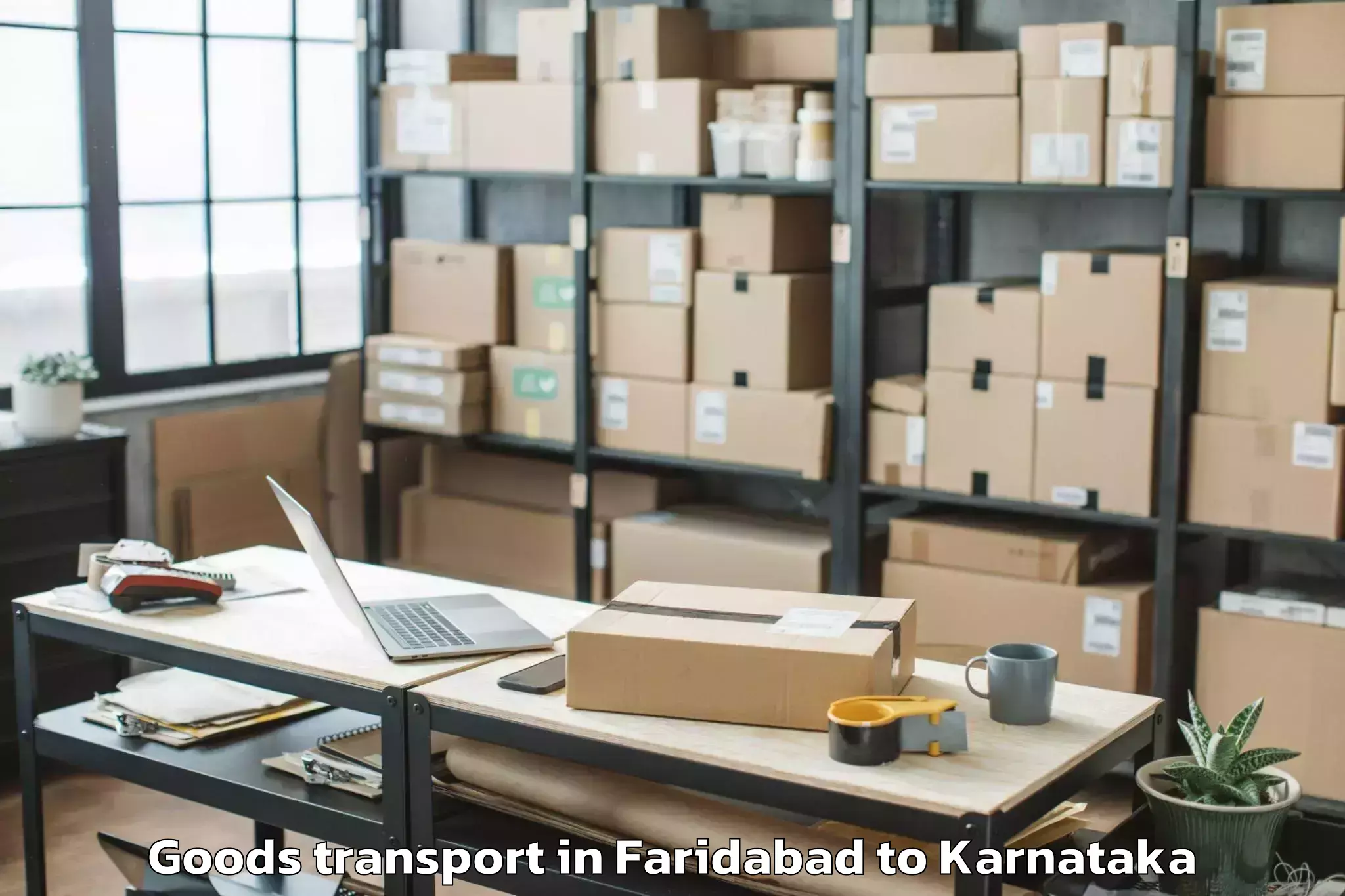 Reliable Faridabad to Rani Channamma University Bela Goods Transport